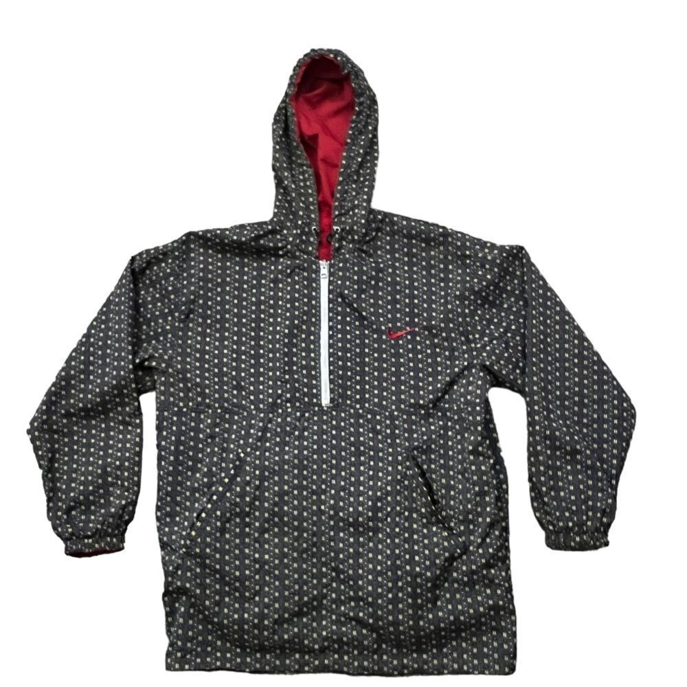 Nike Black and Red Windbreaker